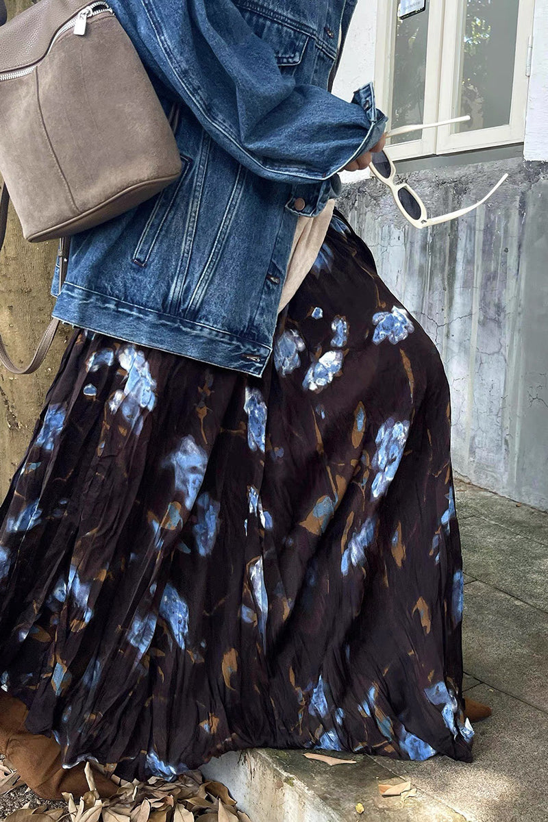 Floral Print Maxi Skirt