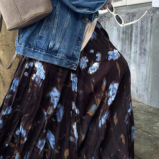 Floral Print Maxi Skirt