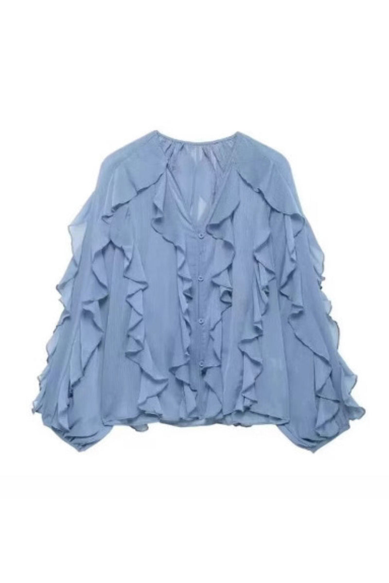 Ruffled Layered Blouse