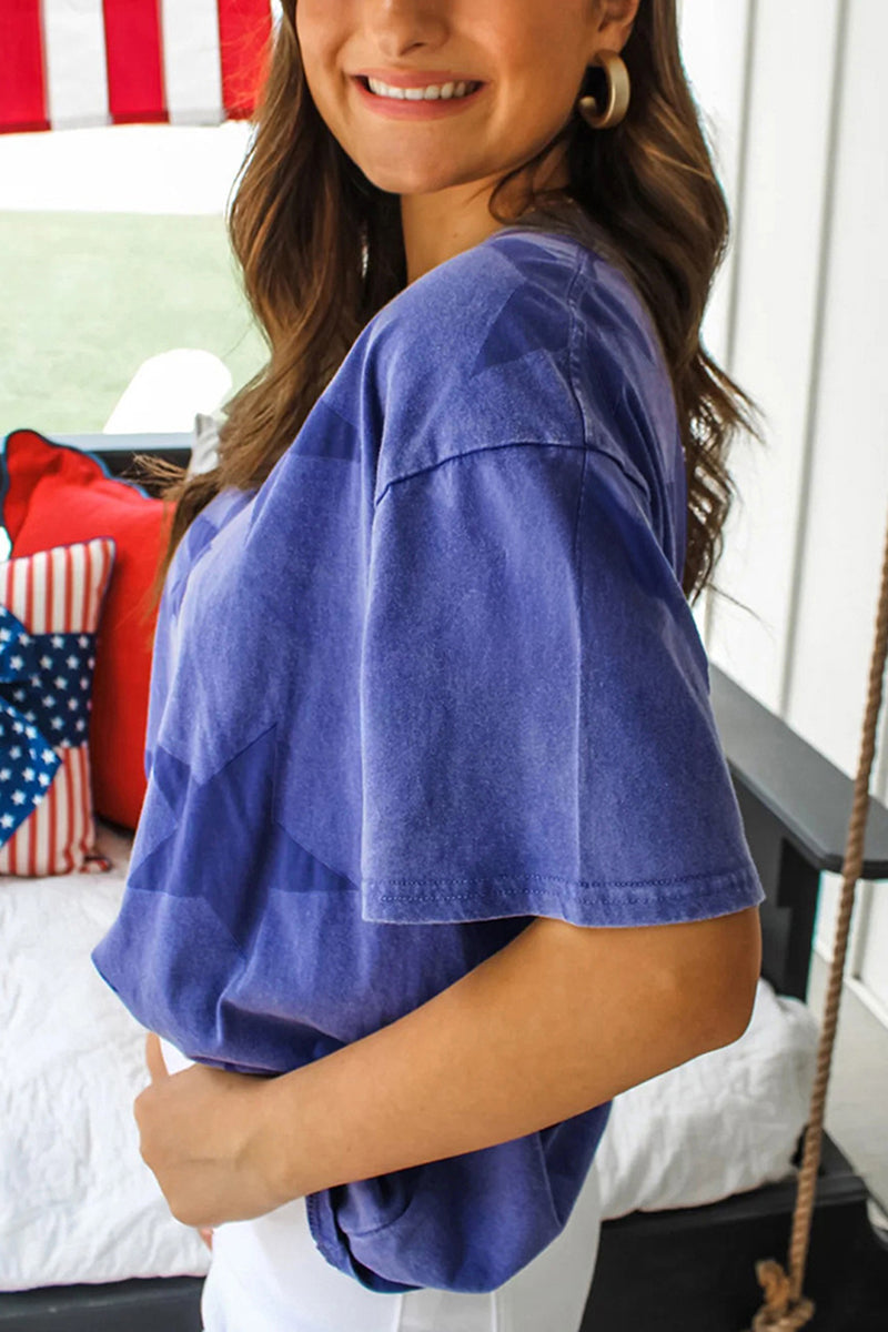 Star Print Casual T-Shirt