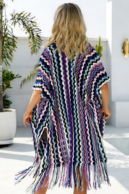 Vibrant Striped Beach Cover-Up
