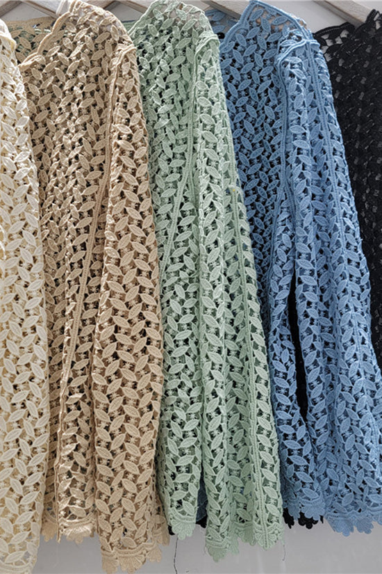 Elegant Patterned Openwork Top