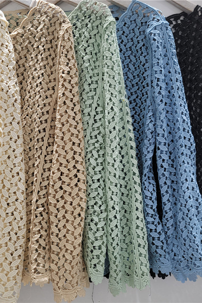 Elegant Patterned Openwork Top