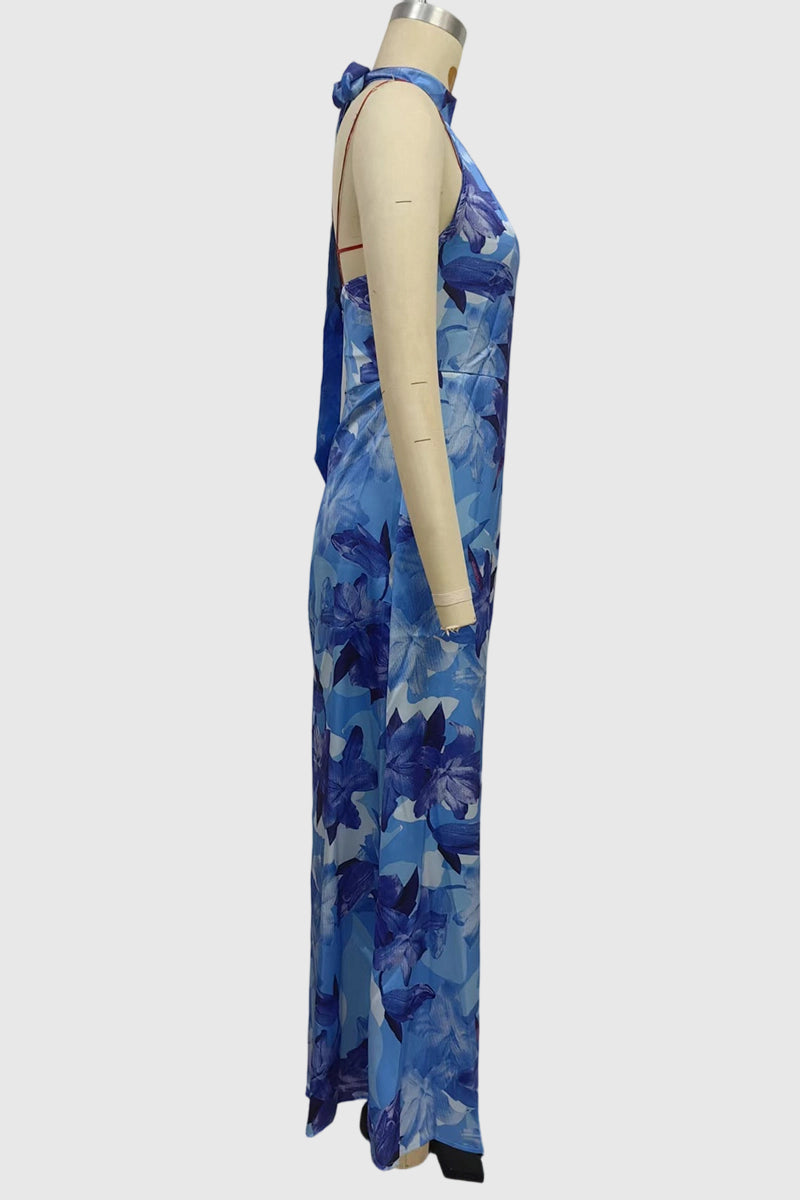 Floral Halter Maxi Dress
