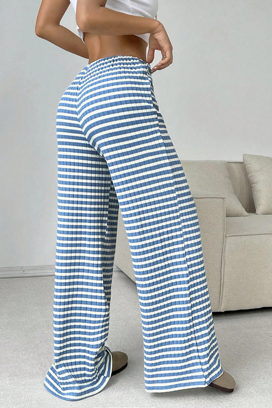 Checkered Drawstring Casual Pants