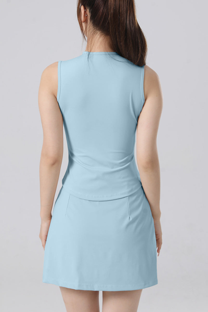 Sleeveless Athletic Skirt Set