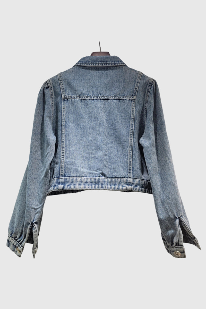 Stylish Cropped Denim Jacket