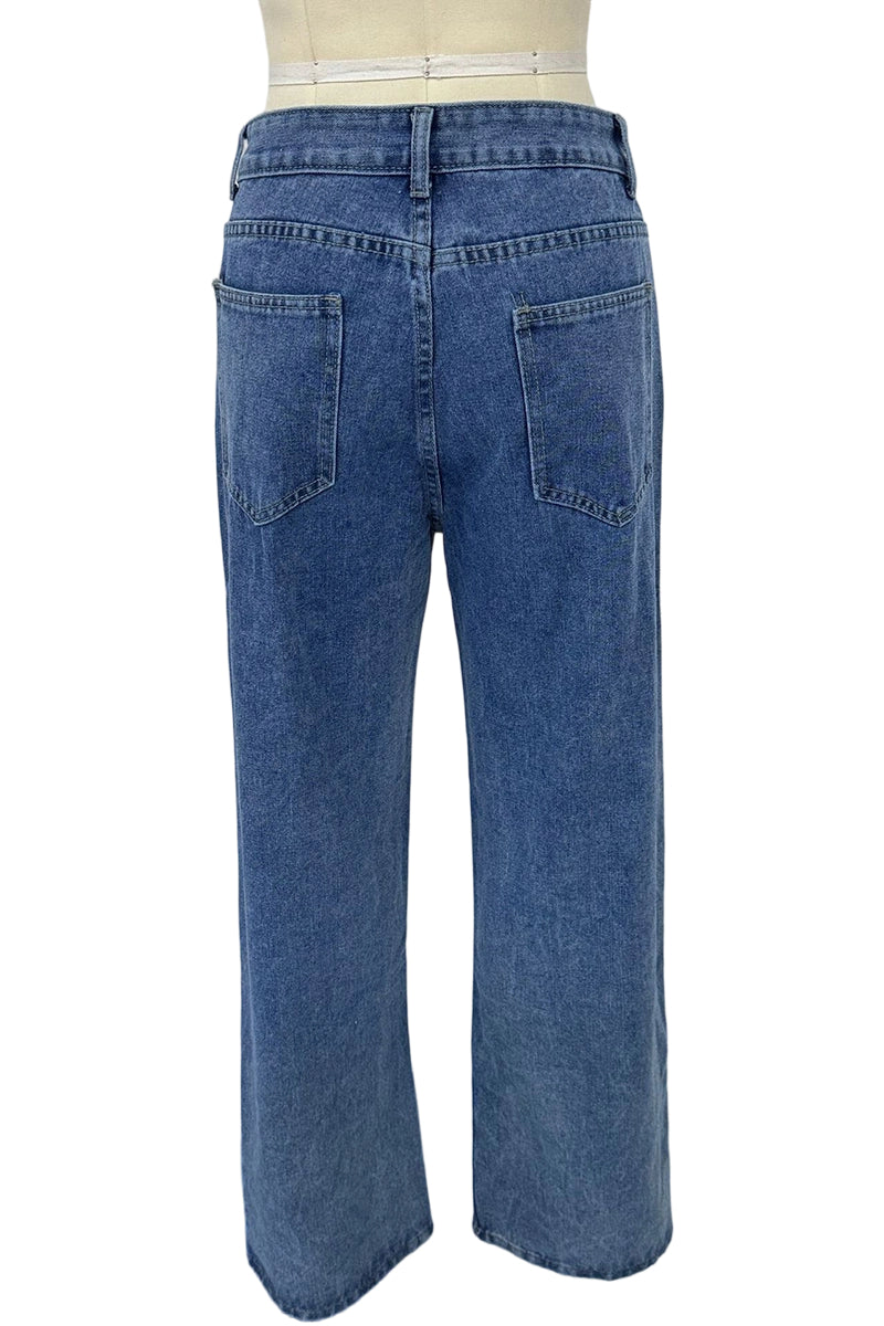 High-Waisted Wide Leg Jeans