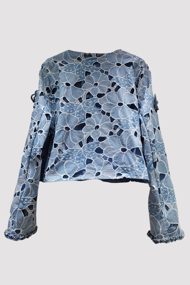 Floral Embellished Denim Jacket