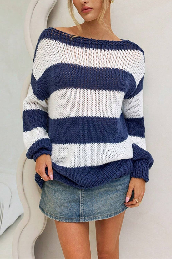 Striped Oversized Knit Sweater
