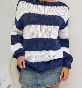 Striped Oversized Knit Sweater