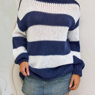 Striped Oversized Knit Sweater