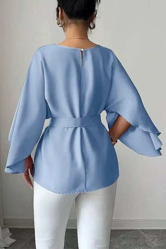 Flowing Belted Blouse