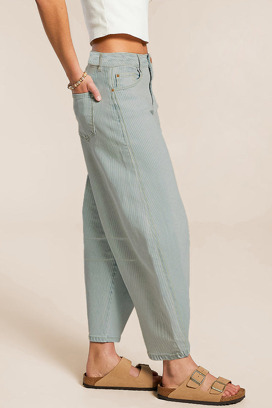 Relaxed Barrel Stripe Leg Jeans