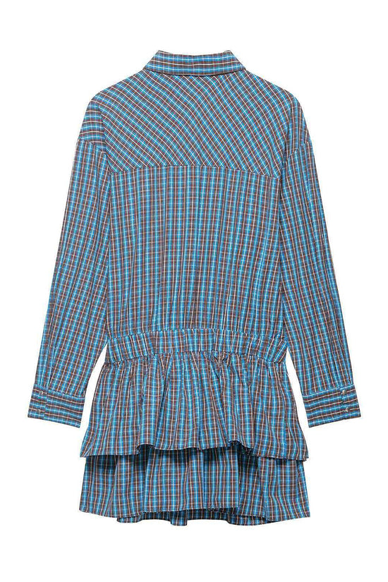 Plaid Belted Shirt Dress