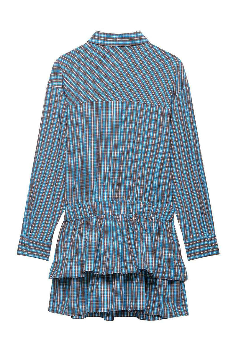 Plaid Belted Shirt Dress