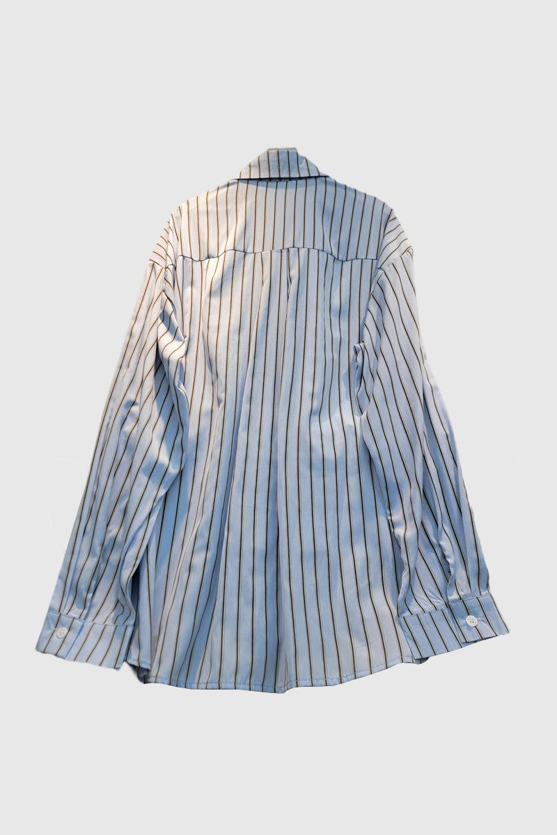 Striped Embroidered Button-Down Shirt