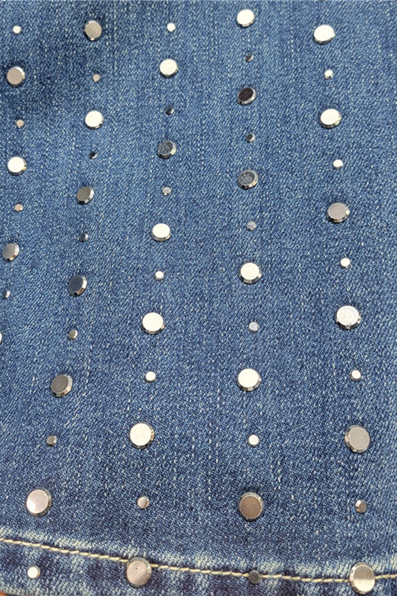 Studded Straight Jeans