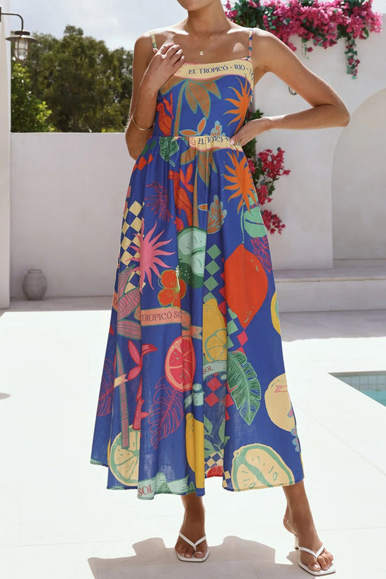 Printed Sleeveless Casual Maxi Dress