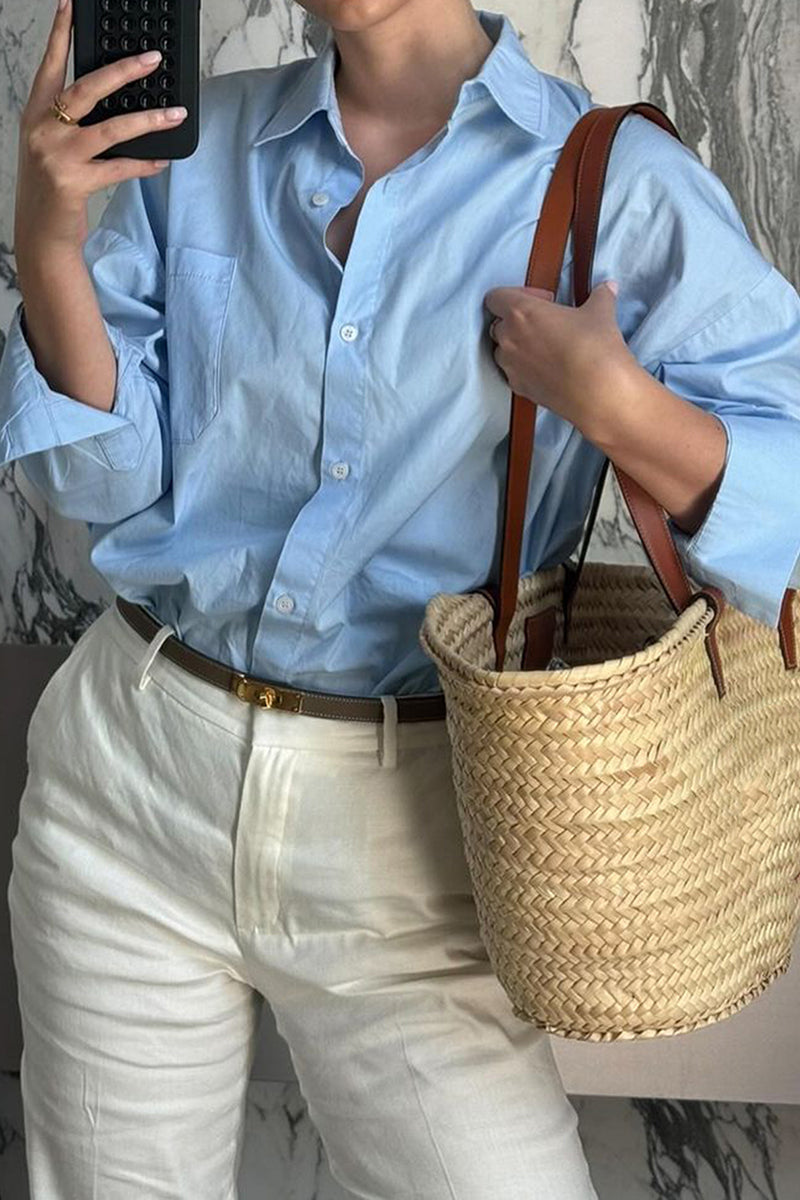 Classic Long Sleeve Button-Up Shirt