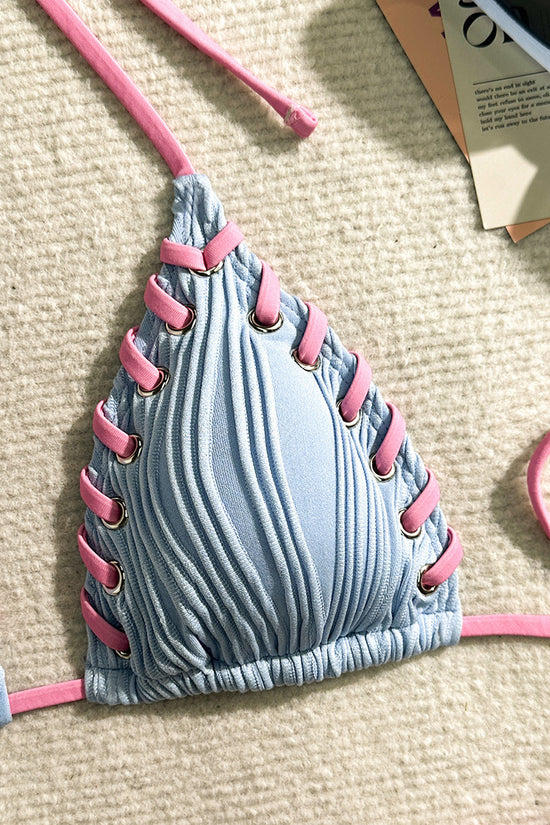 Strappy Ruched Bikini Set