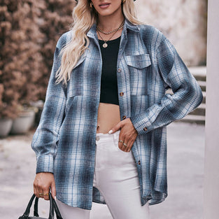 Plaid Button-Up Shirt
