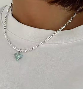 Heart Pendant Beaded Necklace
