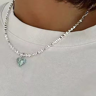 Heart Pendant Beaded Necklace