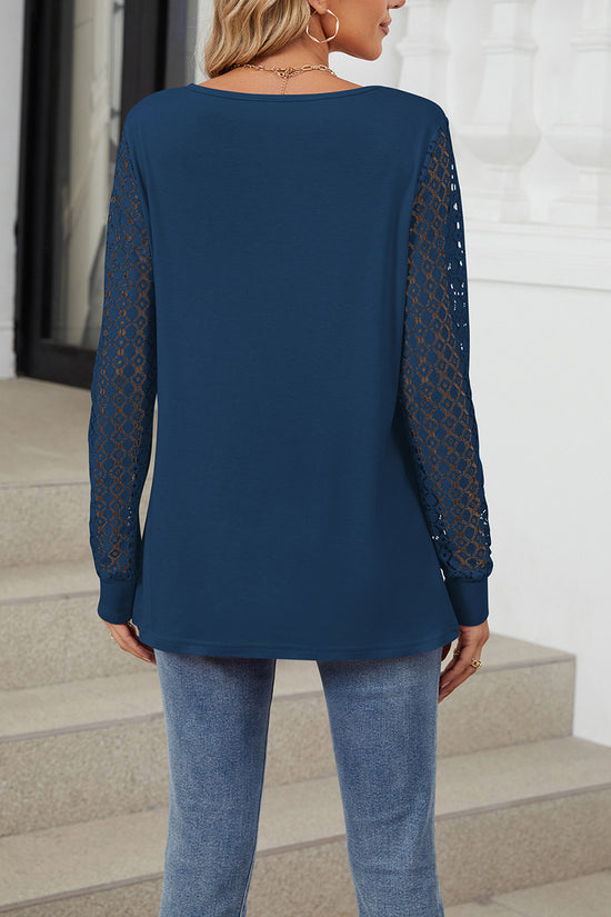 Elegant Lace Sleeve Blouse