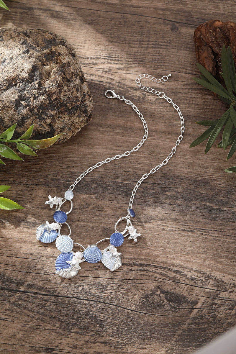 Ocean-Inspired Shell Statement Necklace