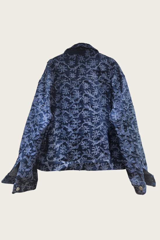 Floral Pattern Denim Jacket