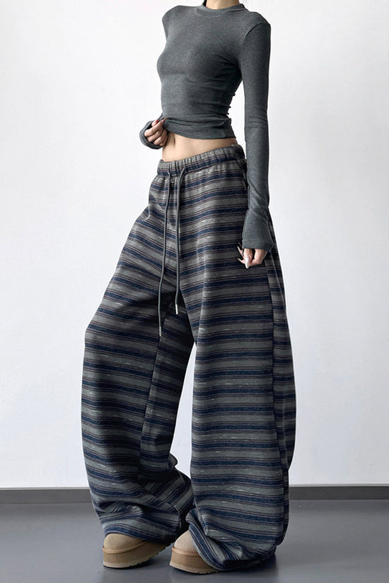 Striped Oversized Casual Pants
