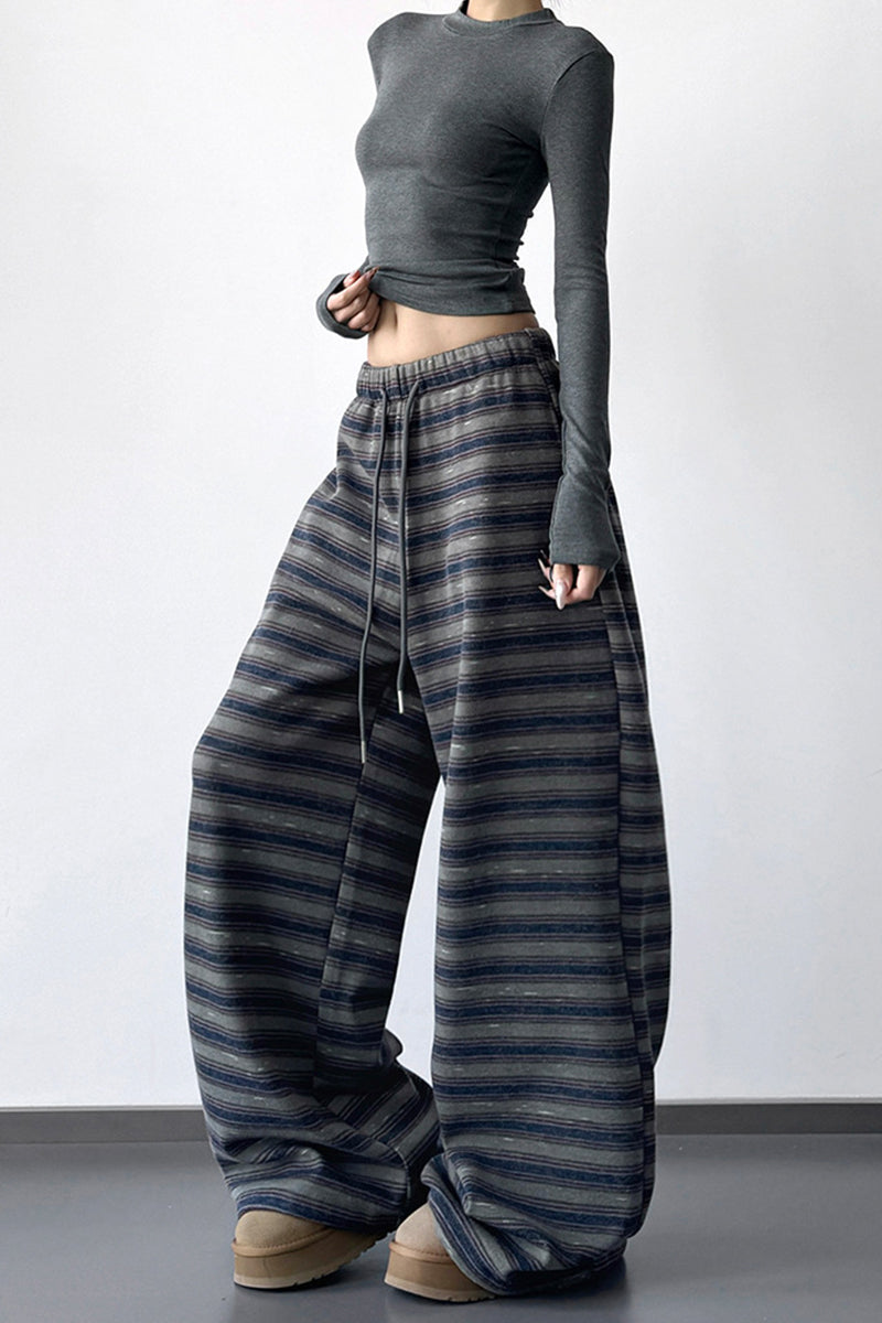 Striped Oversized Casual Pants