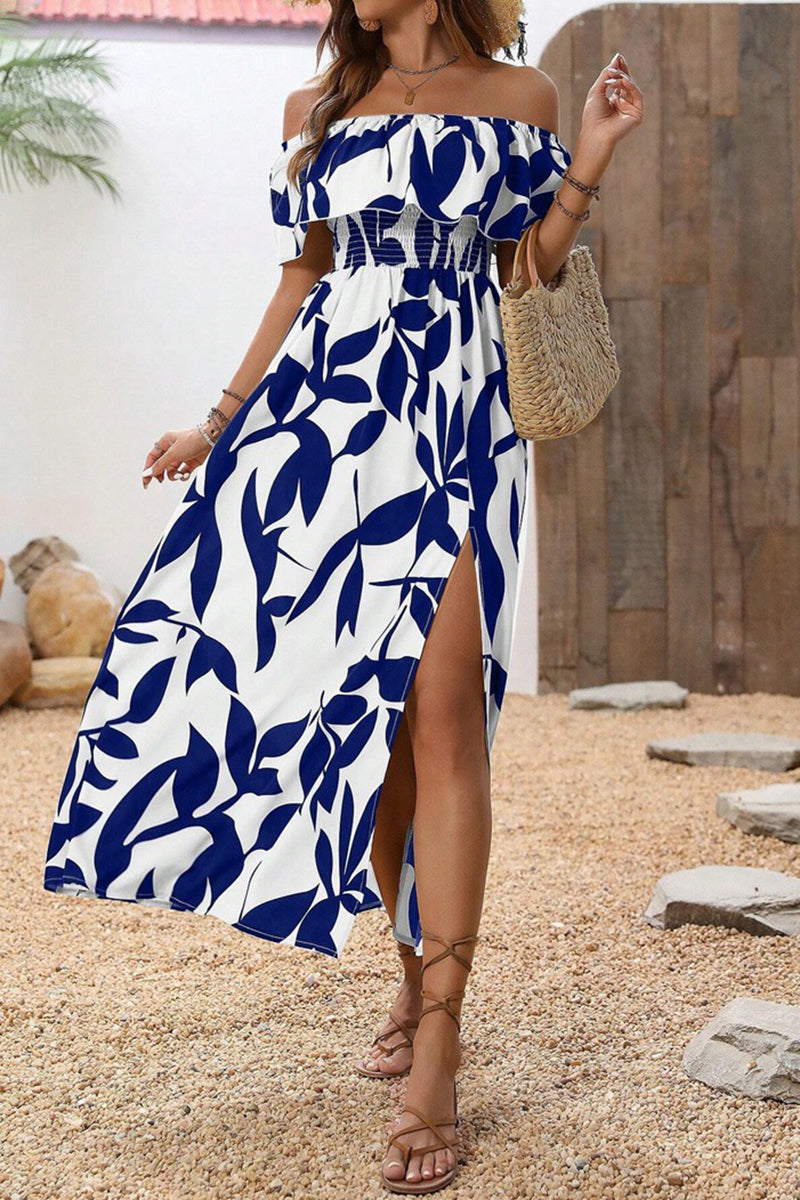 Off-Shoulder Floral Maxi Dress