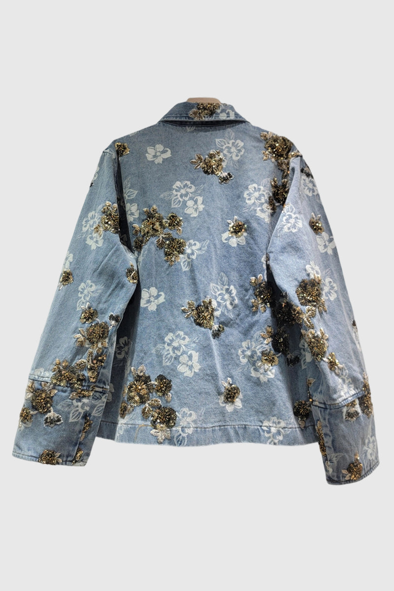 Floral Embellished Denim Jacket