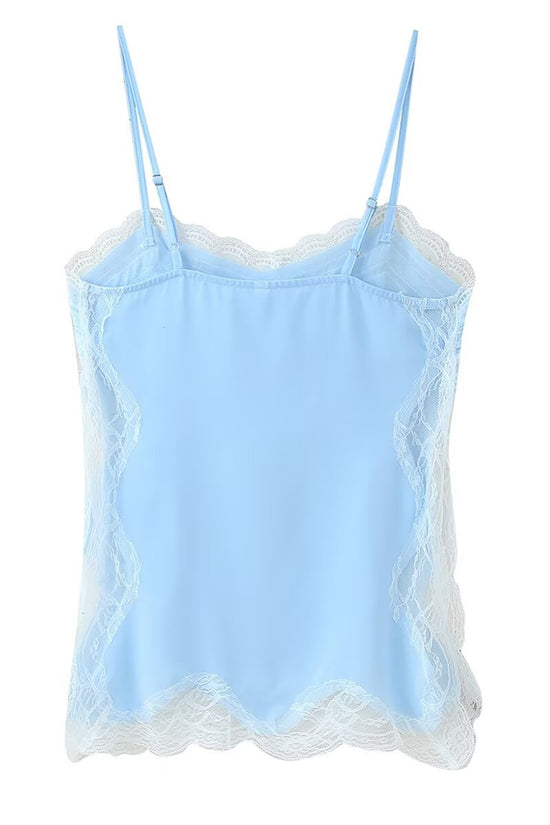 Lace Trim Sleeveless Cami