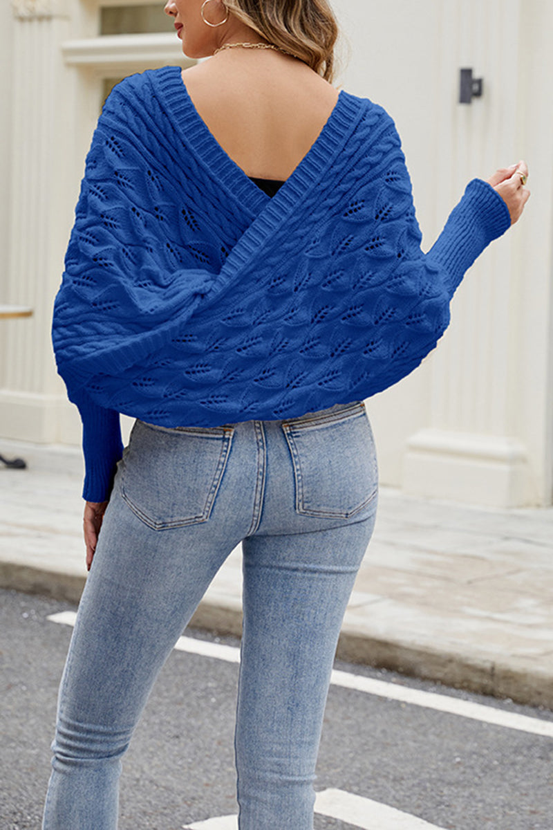 Textured Knit Off-Shoulder Shrug