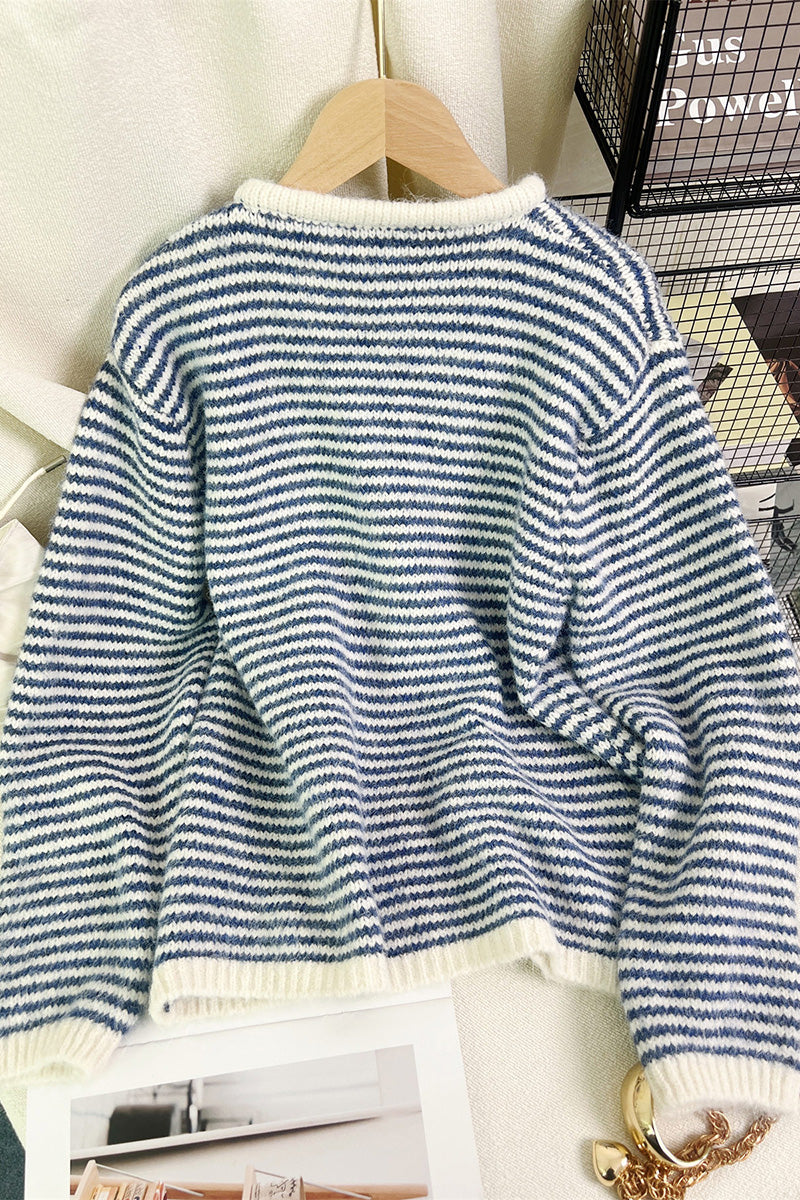 Striped Henley Sweater