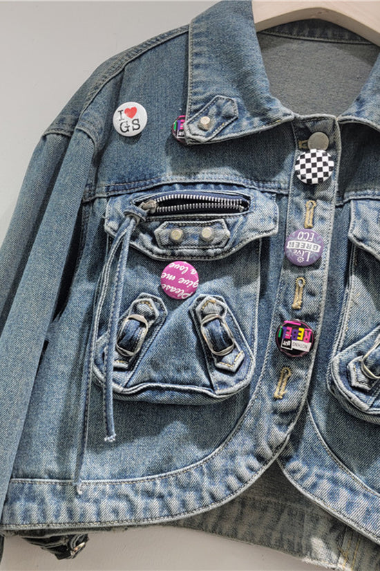 Patchwork Punk Denim Jacket