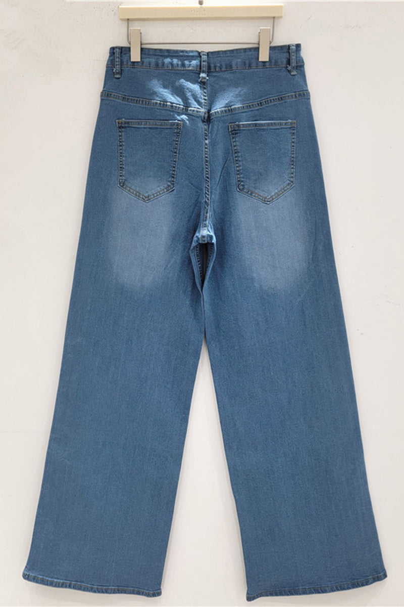 Sleek Straight-Leg Denim Jeans