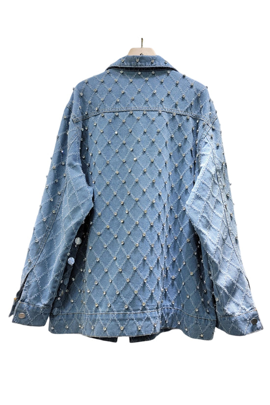 Sequin Embellished Denim Jacket