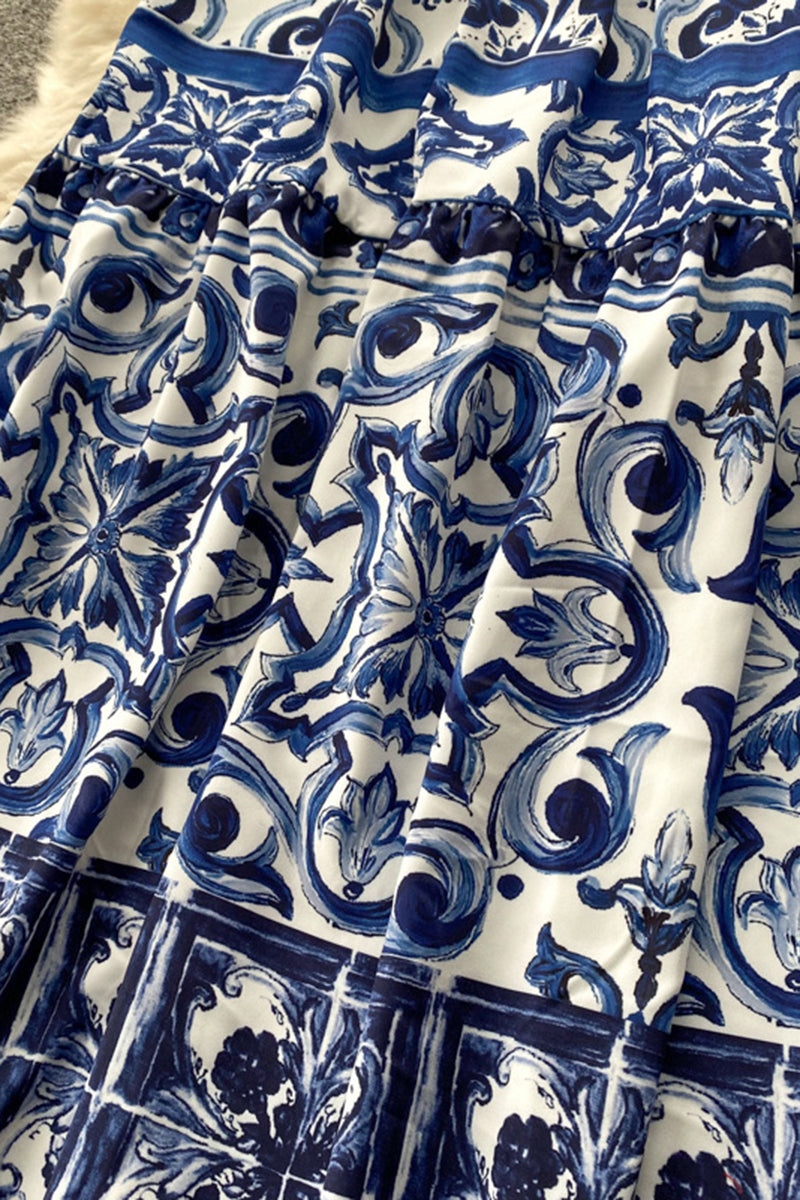 Elegant Patterned Skirt Set