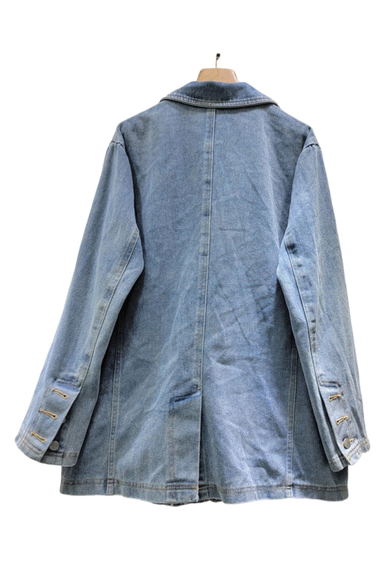 Reflective Sequin Denim Jacket