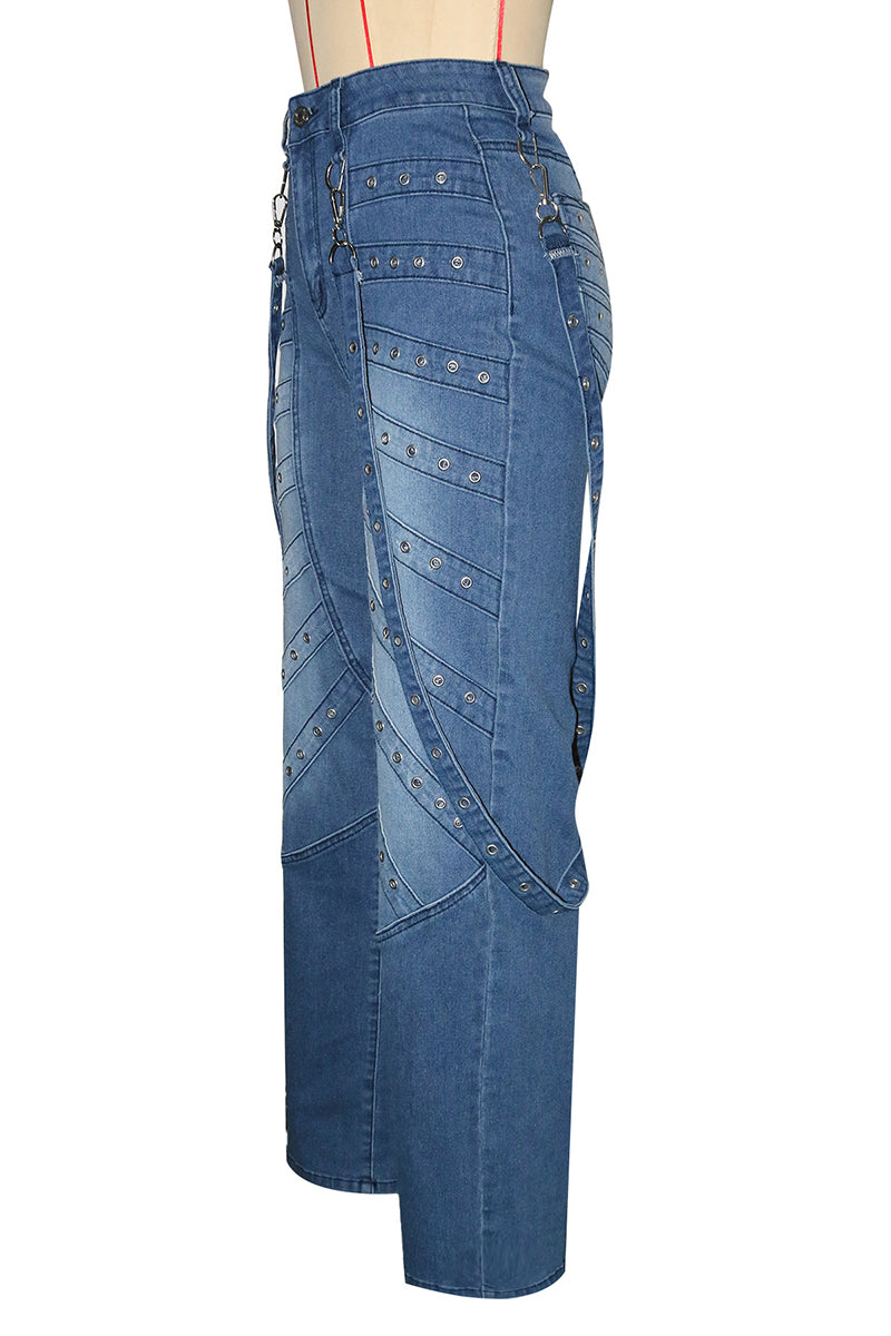 Embellished Straight Jeans