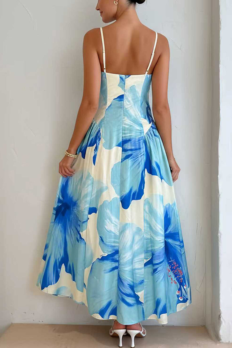 Floral Sleeveless Casual Maxi Dress
