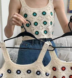 Crochet Floral Patchwork Camisole