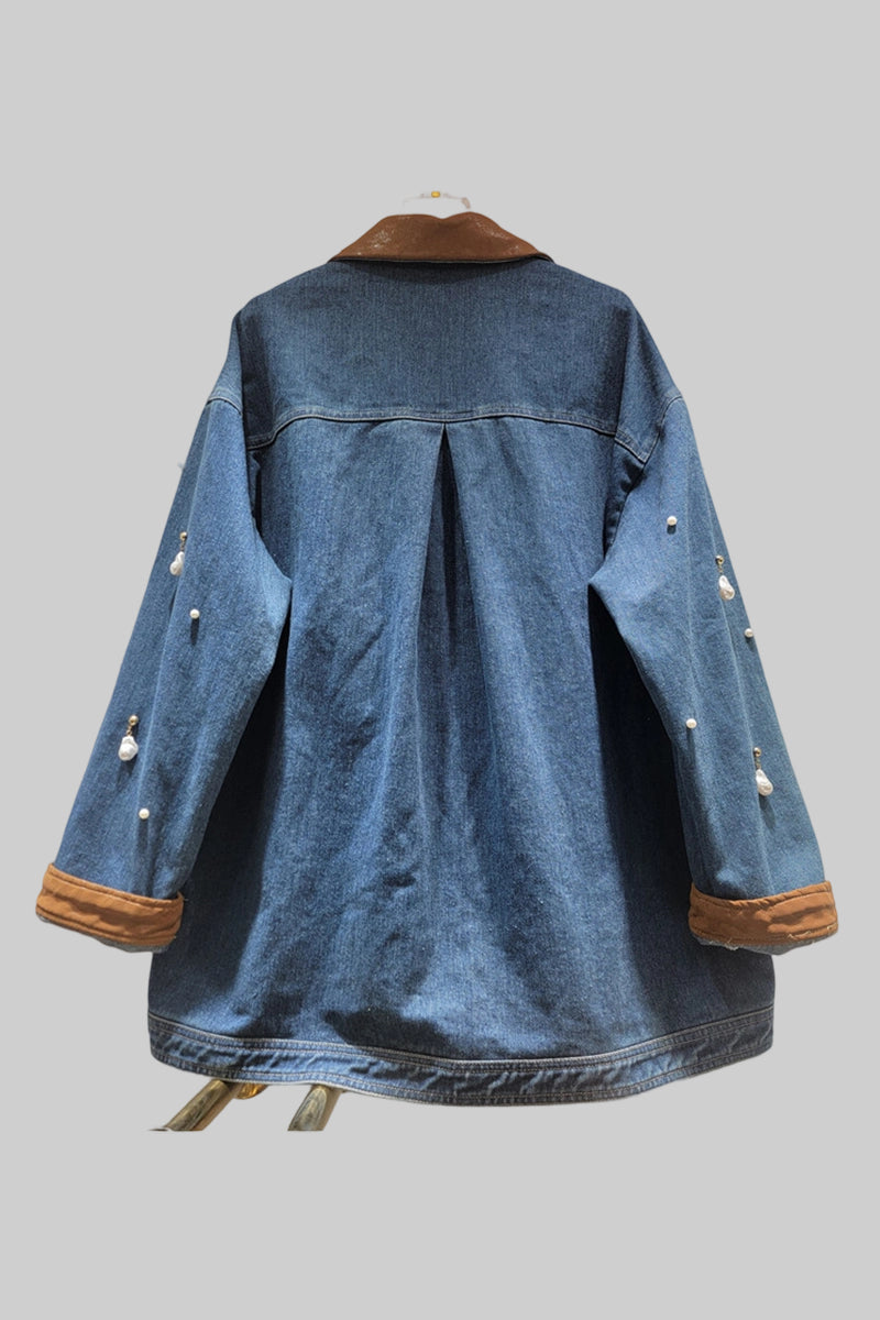 Embellished Denim Statement Jacket