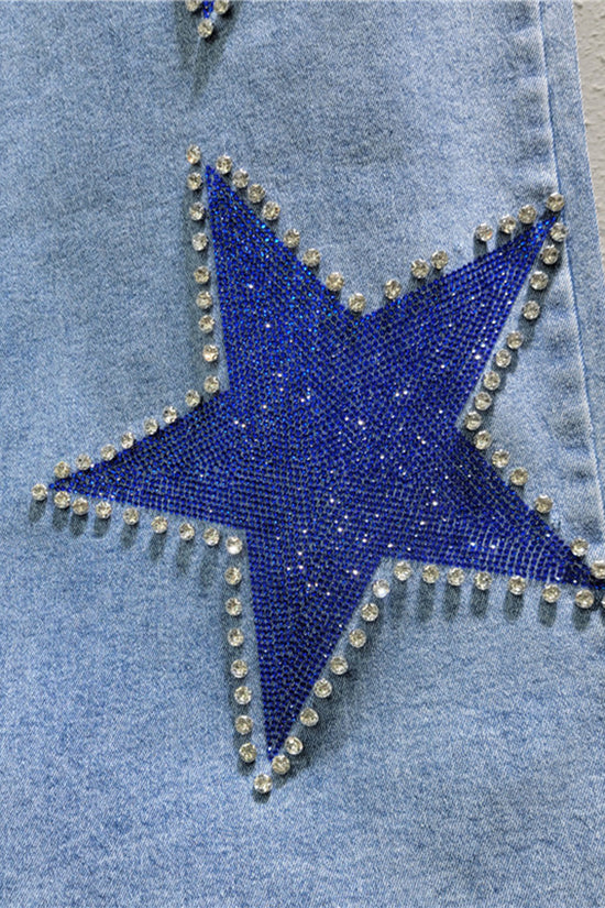 Star-Embellished Straight Jeans