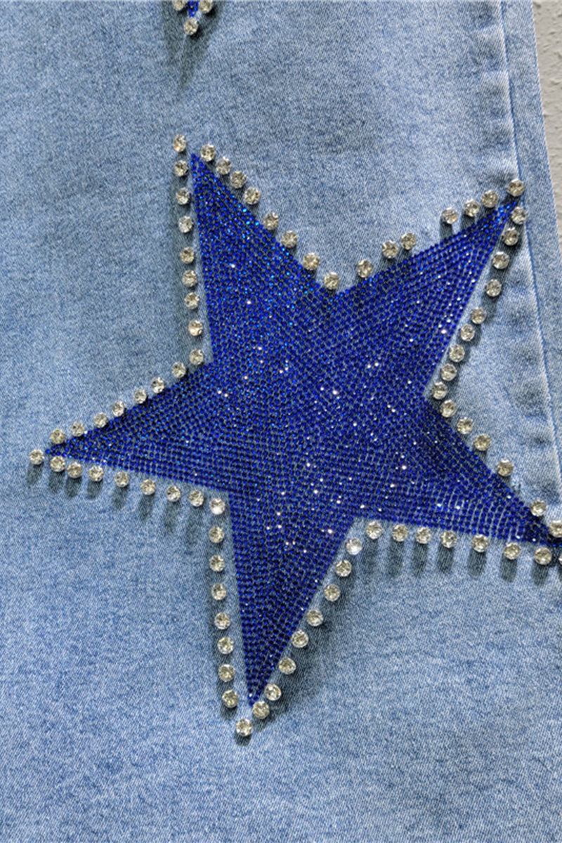 Star-Embellished Straight Jeans