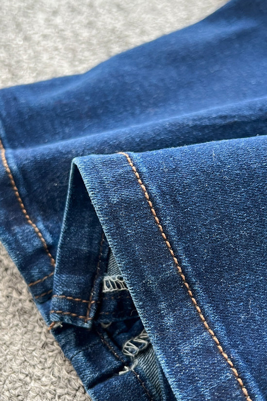 High Waist Denim Maxi Dress